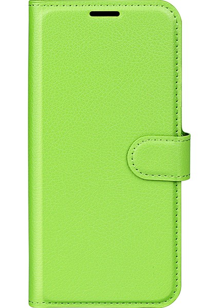 Xiaomi Için Redmi Note 12S 4g Litchi Doku Cüzdan Telefon Kapağı Standı Pu Dergi Kılıf Yeşil (Yurt Dışından)