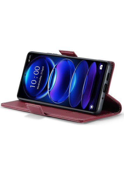 Xiaomi Poco X5 Pro 5g/redmi Için Note 12 Pro Hız 5g/not 12 Pro 5g Rfıd Engelleme Cüzdan Kılıfı Deri Flip Stand Telefon Kapak-Kırmızı (Yurt Dışından) fırsatları
