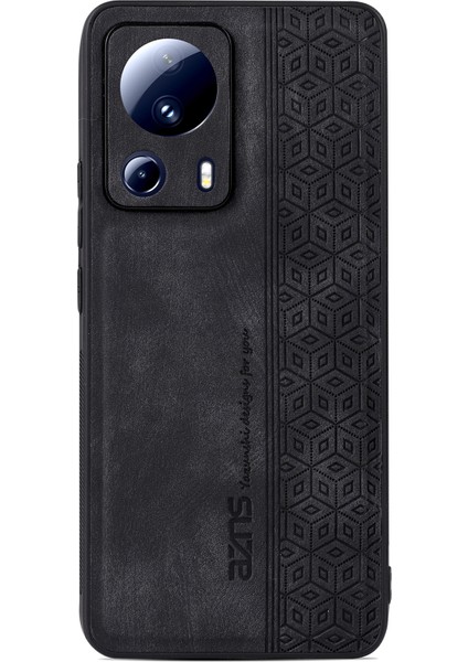 Xiaomi 13 Lite/civi 2 5g Çizelge Anti-Çizelge Telefon Kılıfı Baskılı Pu Deri Kaplamalı Tpu Arka Kapak Black (Yurt Dışından)