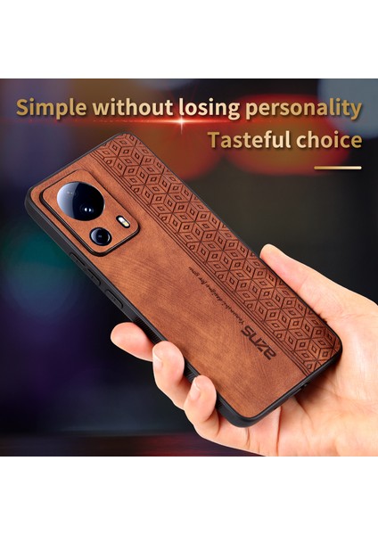 Xiaomi 13 Lite/civi 2 5g Çizelge Anti-Çizelge Telefon Kılıfı Baskılı Pu Deri Kaplamalı Tpu Arka Kapak Black (Yurt Dışından) modelleri