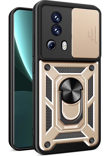 Xiaomi 13 Lite/civi 2 5g Kickstand Pc+Tpu Telefon Kılıfı Slayt Kamera Lens Koruma Telefon Kapağı-Sold (Yurt Dışından)