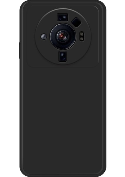 Xiaomi 12S Ultra 5g Için Tpu Kılıfı, Şok Emilim Mikrofiber Astar Ka Düz Kenarlı Telefon Arka Kapak Black (Yurt Dışından)
