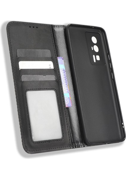 Xiaomi Poco F5 Pro 5g/redmi K60 Pro 5G/K60 5G/K60 Şampiyon Edition Retro Doku Standı Pu Deri Telefon Cüzdan Kapak Black Için Telefon Kılıfı (Yurt Dışından) indirimleri