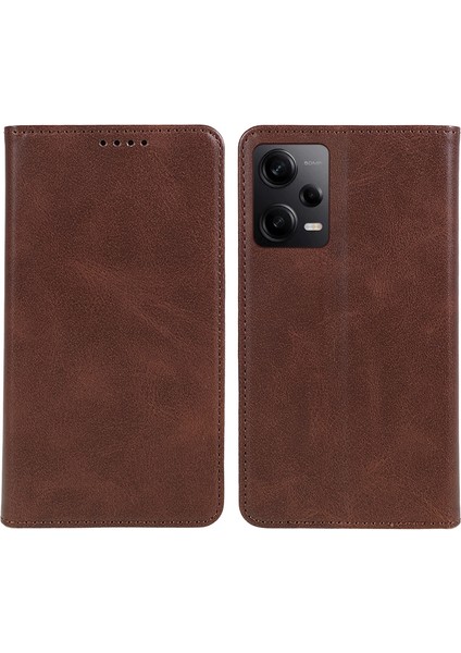 Xiaomi Redmi Için Note 12 Pro 5g/note 12 Pro Speed ​​5g/poco X5 Pro 5g Pu Deri Stand Buzağı Dokusu Cüzdan Telefon Kapak Kılıfı (Yurt Dışından)