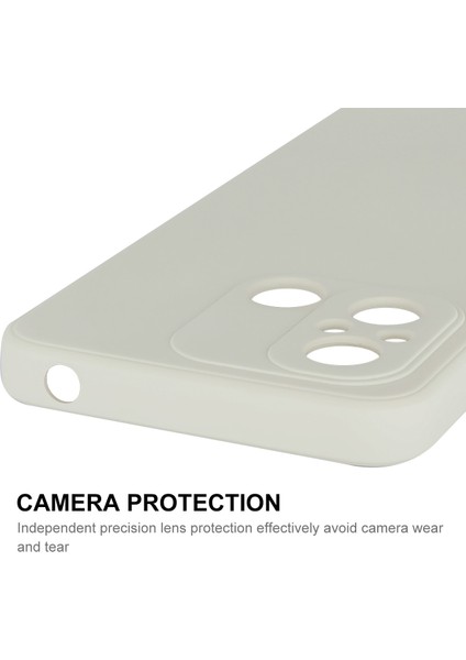 Xiaomi Poco C55 4g/redmı 12C 4g Sıvı Silikon Kılıf Düz Kenar Kamera Koruma Telefon Kapak Black (Yurt Dışından) fırsatları