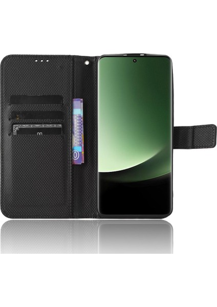 Xiaomi Için 13 Ultra Stand Cüzdan Telefon Kılıfı Pu Deri Elmas Doku Telefon Kapak Black (Yurt Dışından) fiyatları