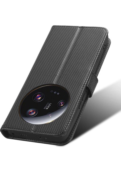 Xiaomi Için 13 Ultra Stand Cüzdan Telefon Kılıfı Pu Deri Elmas Doku Telefon Kapak Black (Yurt Dışından) indirimleri
