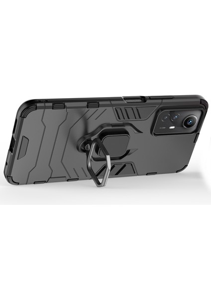 Xiaomi Redmi Için Note 12S 4g Kickstand Cep Telefon Kılıfı Yumuşak Tpu Sabit Pc Cep Telefonu Kapak Black (Yurt Dışından) fiyatları