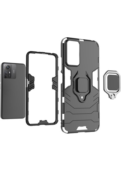 Xiaomi Redmi Için Note 12S 4g Kickstand Cep Telefon Kılıfı Yumuşak Tpu Sabit Pc Cep Telefonu Kapak Black (Yurt Dışından) modelleri