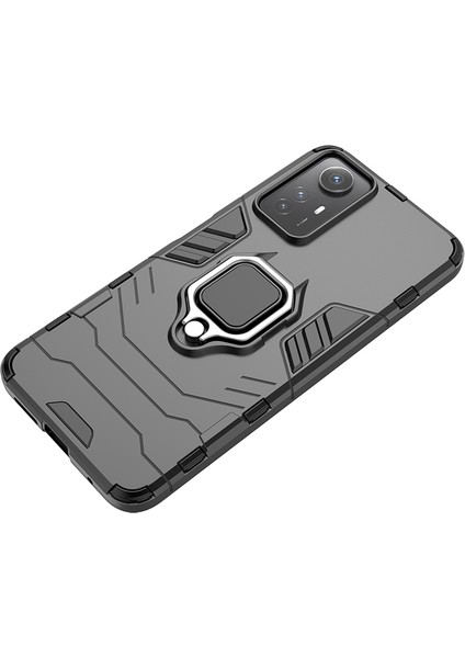 Xiaomi Redmi Için Note 12S 4g Kickstand Cep Telefon Kılıfı Yumuşak Tpu Sabit Pc Cep Telefonu Kapak Black (Yurt Dışından) fırsatları