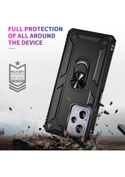 Xiaomi Redmi Için Ring Tutucu Kickstand Telefon Kılıfı Not 12 Pro 5g/note 12 Pro Speed ​​5g/poco X5 Pro 5g, Tpu+Pc Hybrıd Cack-Black (Yurt Dışından) fırsatları