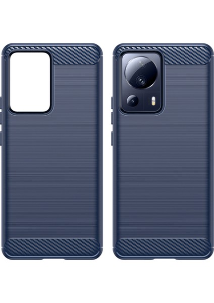 Xiaomi Için 13 Lite/civi 2 5g Karbon Fiber Doku Tpu Koruyucu Telefon Kapağı Yumru Dövüşlü Fırçalanmış Cep Telefonu Kılıf Mavisi (Yurt Dışından) fiyatları