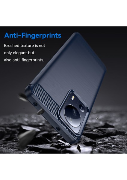 Xiaomi Için 13 Lite/civi 2 5g Karbon Fiber Doku Tpu Koruyucu Telefon Kapağı Yumru Dövüşlü Fırçalanmış Cep Telefonu Kılıf Mavisi (Yurt Dışından) modelleri