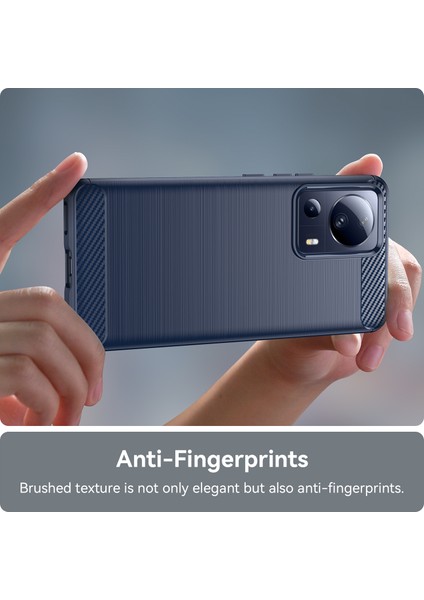 Xiaomi Için 13 Lite/civi 2 5g Karbon Fiber Doku Tpu Koruyucu Telefon Kapağı Yumru Dövüşlü Fırçalanmış Cep Telefonu Kılıf Mavisi (Yurt Dışından) indirimleri