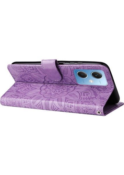 Xiaomi Redmi Için Note 12 5g (Global)/(Hindistan)/(Çin)/poco X5 5g Baskılı Ayçiçeği Pu Deri Cüzdan Kılıf Stand Folio Telefon Kapağı Kayış-Mor ile (Yurt Dışından) fırsatları