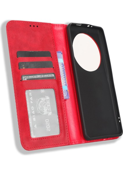 Xiaomi 13 Ultra Için Retro Stand Telefon Kılıfı, Pu Deri+Tpu Cüzdan Kapak-Kırmızı (Yurt Dışından) indirimleri