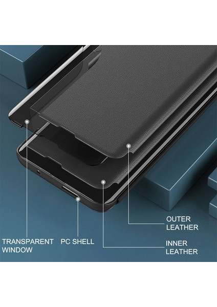 Xiaomi Redmi Için Not 11T Pro 5g/not 11T Pro+ 5g/not 12T Pro 5g/poco X4 Gt 5g/redmı K50I 5g Net Görünüm Deri Flip Telefon Kılıf Damla Dirençli Kapak Stand-Red ile (Yurt Dışından)