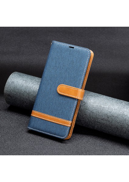 Xiaomi Için 13 Lite/civi 2 5g Kot Boya, Pu Deri Cüzdan Kapağı Kapak Önleme Karşıtı Flip Standı Telefon Kasa Navy Mavi (Yurt Dışından)