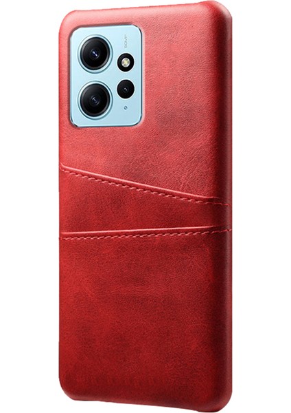 Xiaomi Için Redmi Note 12 4g Telefon Kılıfı Çift Kart Yuvaları Damla Koruma Pu Deri+Pc Kapak-Kırmızı (Yurt Dışından) fiyatları