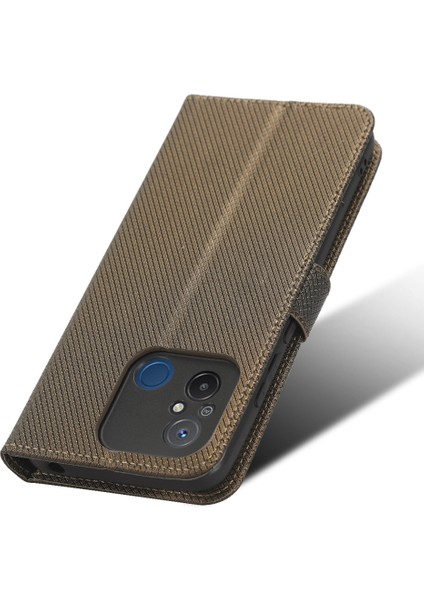 Xiaomi Redmi Için 12C 4G/11A 4g/poco C55 4g Çizelge Anti-Çizelge Elmas Doku Deri Deri Cüzdan Telefon Standı Case-Brown (Yurt Dışından) indirimleri