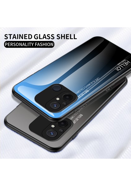 Xiaomi Redmi 12C 4g Gradyan Renkli Telefon Kılıfı Temperlenmiş Cam+Pc+Tpu Kapak Black (Yurt Dışından) fiyatları