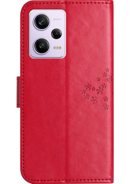 Xiaomi Redmi Note 12 Pro 5g Için Damla Koşullu Pu Deri Telefon Kılıfı, Baskılı Baykuş Ağacı Desen-Kırmızı ile Telefon Cüzdan Kapağı Standı (Yurt Dışından) indirimleri