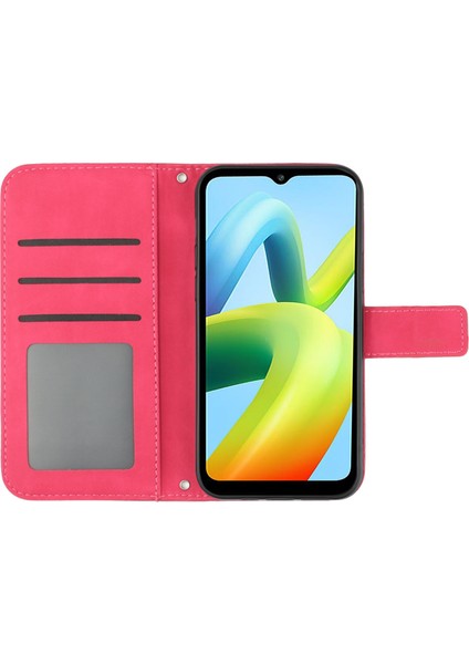 Xiaomi Redmi A1+ 4g/a2+ 4g/poco C50 4g HT04 Ayçiçeği Baskılı Pu Deri Stand Kılıf Cilt Touch Manyetik Toka Telefon Damla Geçirmez Cüzdan Kapağı Omuz Kayışı Rose (Yurt Dışından) indirimleri