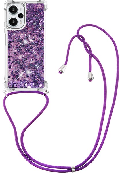 Xiaomi Poco F5 5g/redmi Için Sıvı Yüzen Kılıf Not 12 Turbo, Labyard-Dark Mor/kalkları Ile Yumuşak Tpu Telefon Kapağı (Yurt Dışından) fiyatları