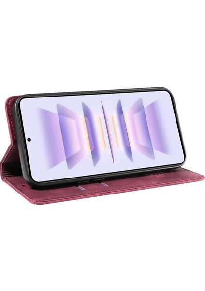 Xiaomi Için Redmi K60 5G/K60 Pro 5g/poco F5 Pro 5g Folio Flip Pu Deri Rfıd Tharlıng Telefon Kasası Kırmızı (Yurt Dışından) modelleri