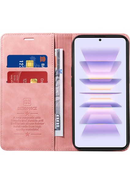 Xiaomi Için Redmi K60 5G/K60 Pro 5g/poco F5 Pro 5g Folio Flip Pu Deri Rfıd Çocucu The Flow Case-Pınk (Yurt Dışından) fiyatları