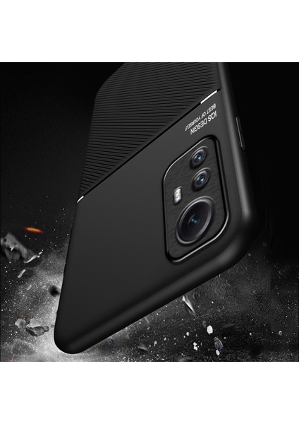 Xiaomi Için Redmi Note 12S 4g Çizgileri Baskılı Pu Deri+Tpu Kasa Manyetik Araba Montaj Telefon Kapak Black (Yurt Dışından)