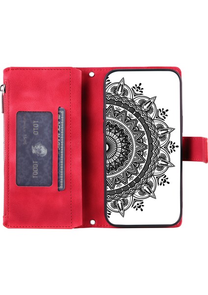 Xiaomi 13 Lite/civi 2 5g Fermuarı Cep Cüzdan Deri Deri Stand Mandala Çiçek Teles Telefon Kılıfı (Yurt Dışından) modelleri