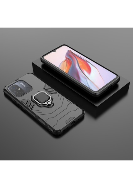 Xiaomi Poco C55 4g/redmı 11A 4G/12C 4g Halka Tutucu Kickstand Telefon Kılıfı Tpu+Pc Kapak Black (Yurt Dışından) indirimleri