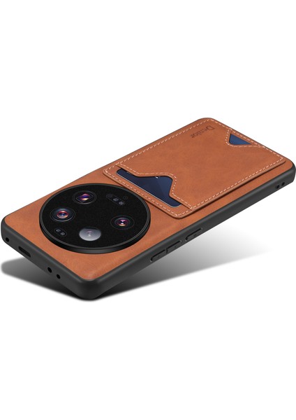 Xiaomi 13 Için 13 Ultra Damla Koruma Kickstand Card Yuvası Pu Deri Kaplamalı Tpu Telefon Kapak-Kahverengi (Yurt Dışından) indirimleri