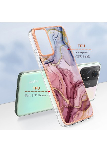 Xiaomi Redmi Için 2.0mm Tpu Kılıfı Not 12S 4g, Mermer Desen Imd Elektrograflı Telefon Kapak Çizgi Altın (Yurt Dışından) indirimleri