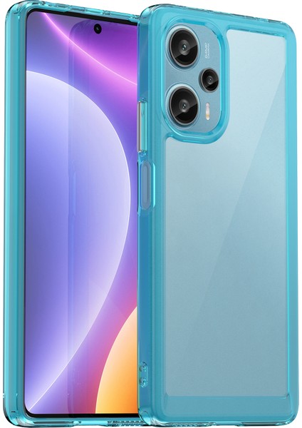 Xiaomi Redmi Için Note 12 Turbo/poco F5 5g Koruyucu Telefon Kılıfı Tpu+Akrilik Anti-Çizelge Kapak Tespit Mavi Mavi (Yurt Dışından)