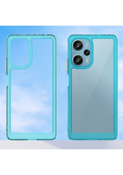 Xiaomi Redmi Için Note 12 Turbo/poco F5 5g Koruyucu Telefon Kılıfı Tpu+Akrilik Anti-Çizelge Kapak Tespit Mavi Mavi (Yurt Dışından)
