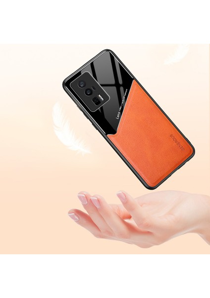 4U Sky Xiaomi Poco F5 Pro 5g/redmi K60 Pro 5G/K60 5g Deri Kaplamalı Tpu+Pc Kapak Manyetik Araba Tutucu Telefon Kılıf Kedisi (Yurt Dışından)