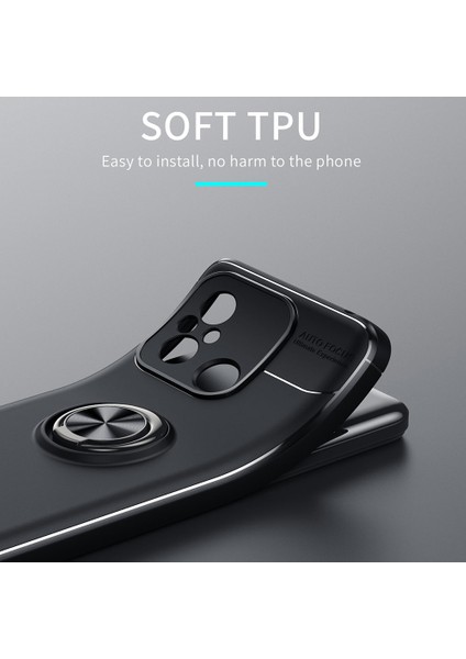 Xiaomi Redmi Için 12C 4g Anti-Drop Tpu Telefon Vaka Halka Tutucu Kickstand Koruyucu Kapak-Kırmızı (Yurt Dışından) indirimleri