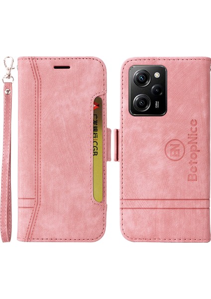 Xiaomi Redmi Için Note 12 Pro Speed ​​5g/poco X5 Pro 5g/note 12 Pro 5g Telefon Cüzdan Stand Kılıfı Kapak Pembe (Yurt Dışından)