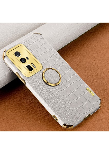 Xiaomi Poco F5 Pro 5g/redmi K60 5G/K60 Pro 5g Ring Kickstand Telefon Kasası Timsah Doku Deri Kaplamalı Tpu Arka Kapak-Beyaz (Yurt Dışından) indirimleri