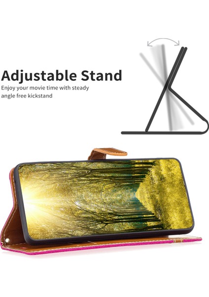 Xiaomi Redmi Için 12C 4g Kot Kotu Ekleme Tasarım Deri Kapak Cüzdan Stand Flip Telefon Kılıfı (Yurt Dışından)