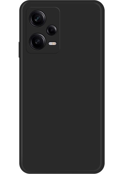 Xiaomi Redmi Için Note 12 Pro 5g Düz Kenarlı Ka Tpu Tpu Telefon Kılıf Döküm Kanıtı Mikrofiber Astar Tasarım Koruyucu Kapak Black (Yurt Dışından)