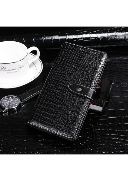 Xiaomi Redmi Için Note 12 5g (Global)/(Hindistan)/poco X5 5g Pu Deri Telefon Şok Geçirmez Kılıf Timsah Doku Akıllı Telefon Flip Stand Cüzdan Black (Yurt Dışından)