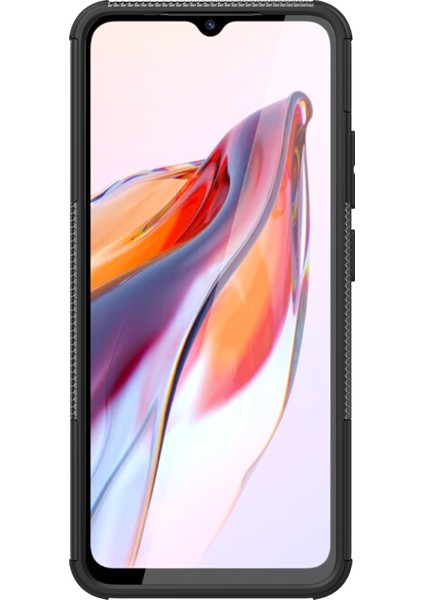 Xiaomi Redmi Için 12C 4g/poco C55 4g Lastik Deseni Kickstand Telefon Kılıfı Pc+Tpu Şok Geçirmez Telefon Kapak Black (Yurt Dışından) indirimleri