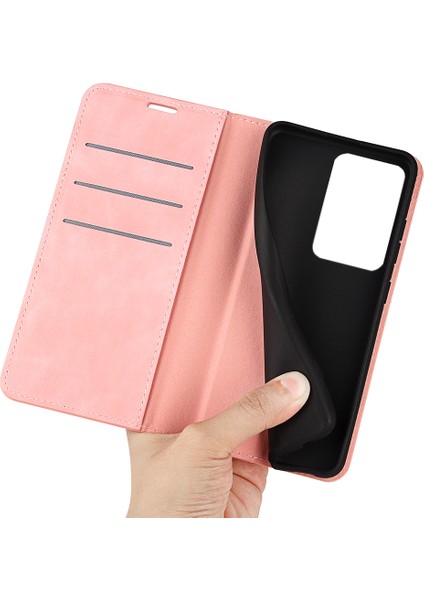 Xiaomi 13 Lite/civi 2 5g Cilt Deri Deri Cüzdan Telefon Kılıfı Flip Stand Koruyucu Kapak Pembe (Yurt Dışından) fırsatları