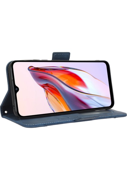 Xiaomi Redmi Için 12C 4G/11A 4g/poco C55 4g Çoklu Kart Yuvaları Telefon Deri Kapak Standı Cüzdan Koruyucu Telefon Kılıf Mavisi (Yurt Dışından) indirimleri