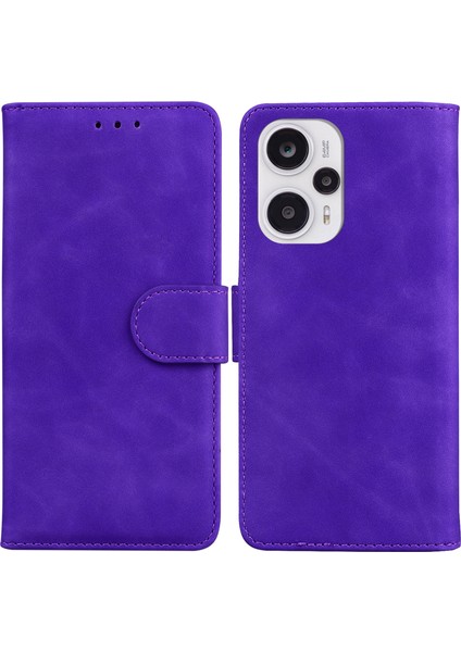 Xiaomi Redmi Için Cüzdan Kılıfı Not 12 Turbo/poco F5 5g, Stand Pu Deri Telefon Kapak-Morası (Yurt Dışından)
