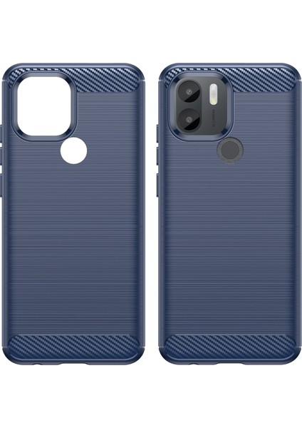 Xiaomi Redmi A1+ 4g/a2+ 4g/poco C50 4g Karbon Fiber Doku Anti-Drop Tpu Koruyucu Telefon Kapağı Fırçalanmış Cep Telefonu Kılıf Mavisi (Yurt Dışından) modelleri