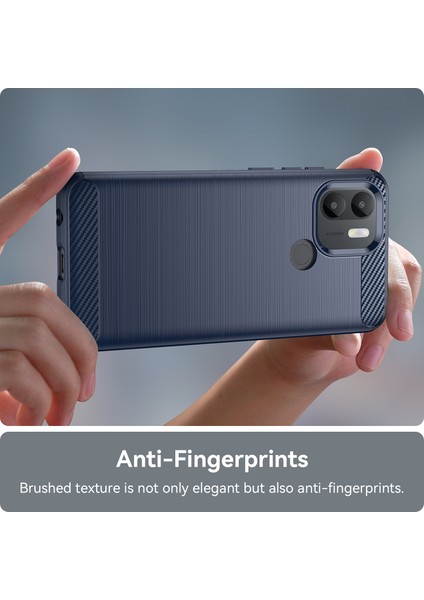 Xiaomi Redmi A1+ 4g/a2+ 4g/poco C50 4g Karbon Fiber Doku Anti-Drop Tpu Koruyucu Telefon Kapağı Fırçalanmış Cep Telefonu Kılıf Mavisi (Yurt Dışından) indirimleri